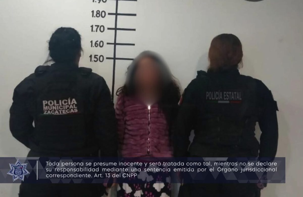 Joven es detenida tras agredir presuntamente a su propia madre en Zacatecas