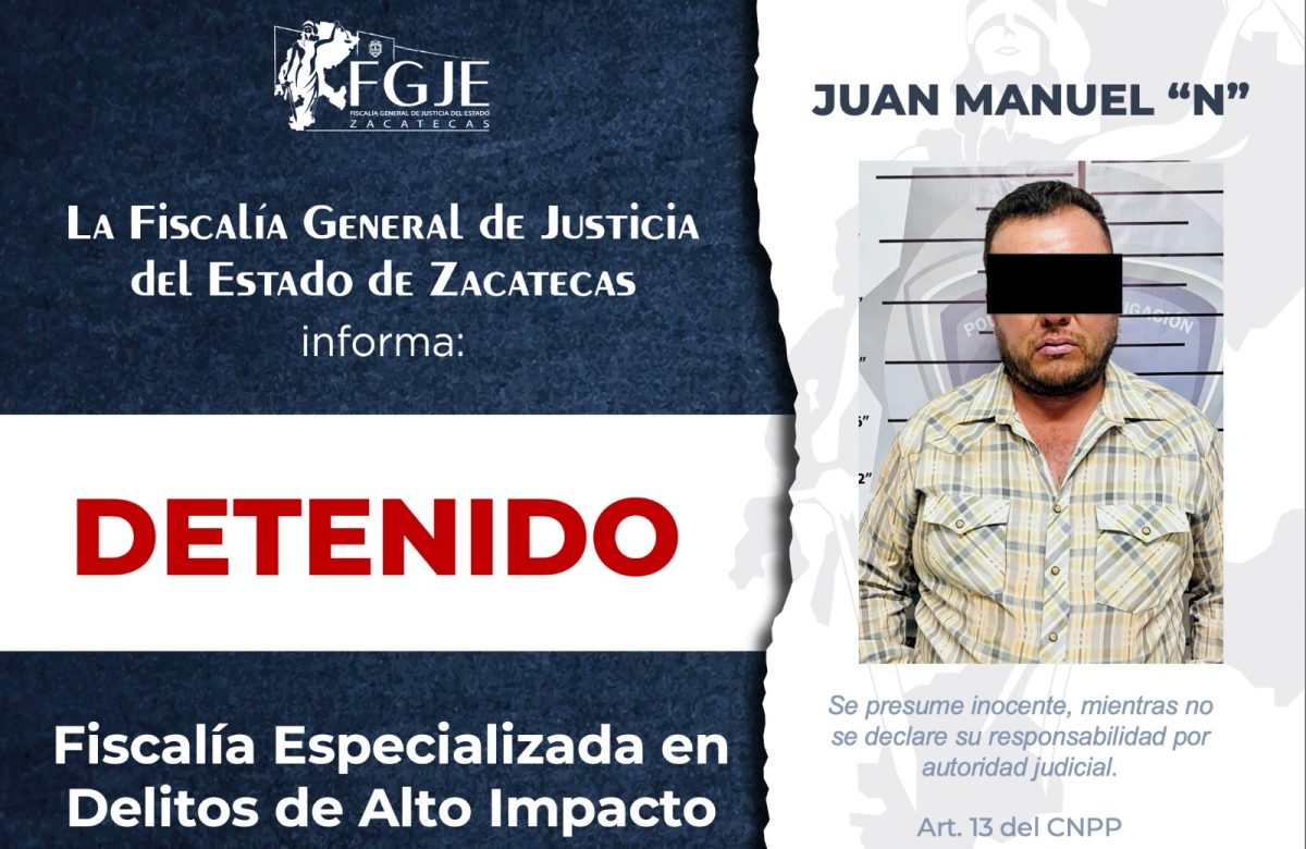 Cae presunto extorsionador que amenazaba a productores en Calera