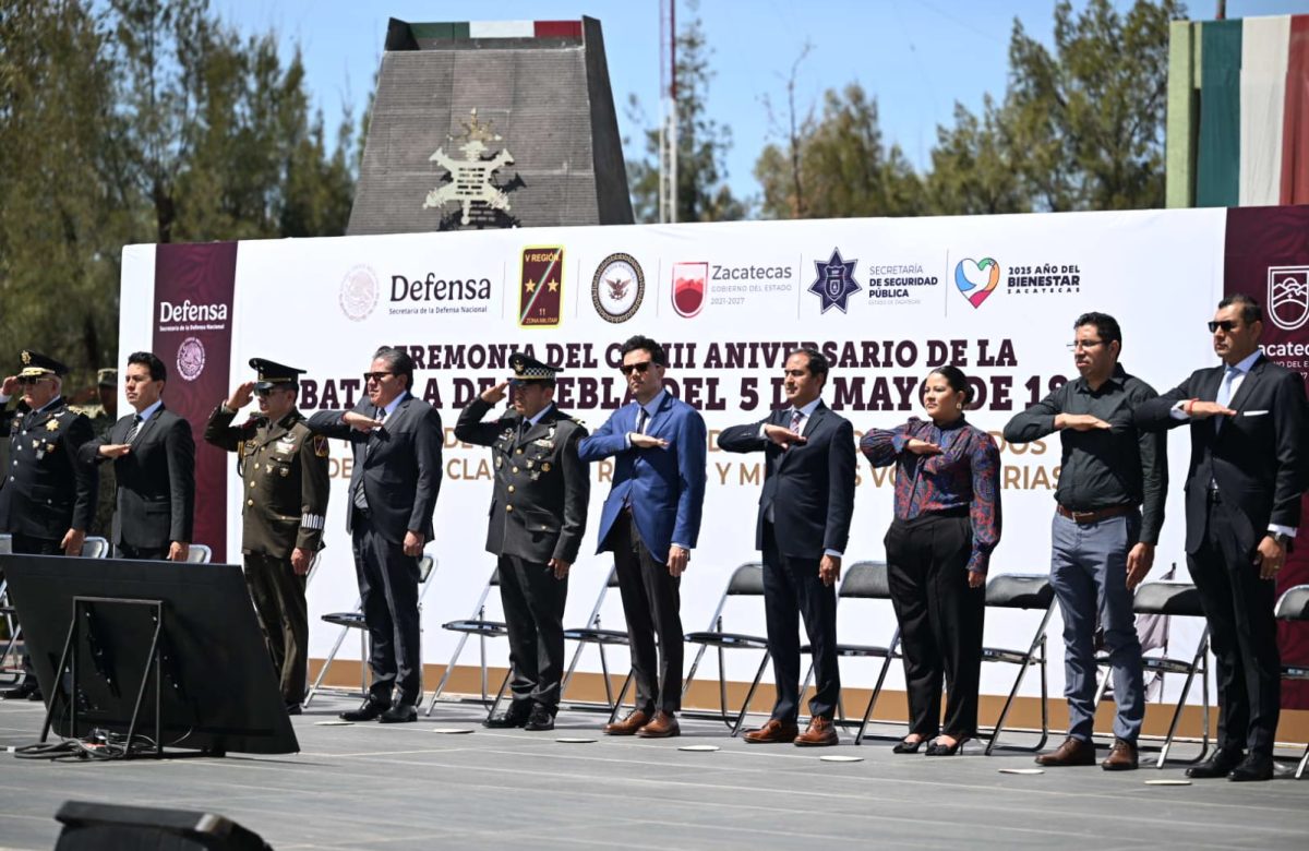 Zacatecas honra el 5 de Mayo y reafirma compromiso por La Paz