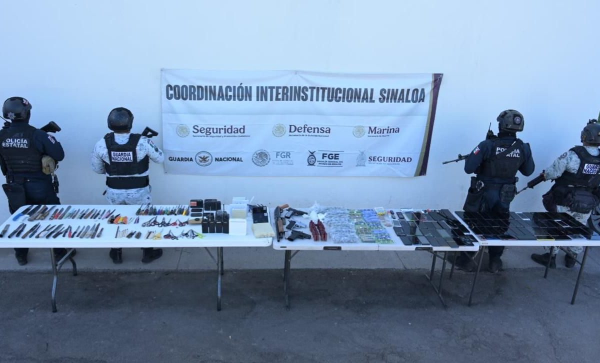 Nuevo cateo en penal de Aguaruto revela armas, drogas y equipo de comunicación