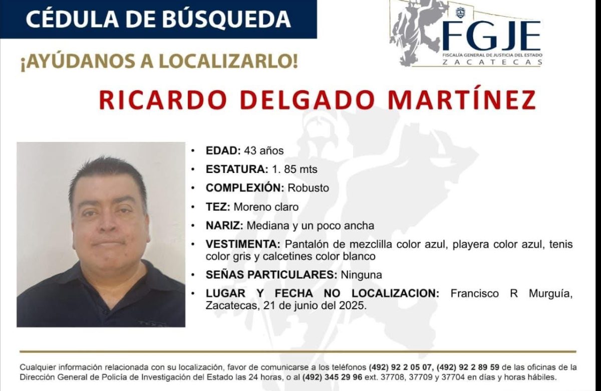 Confirman hallazgo sin vida de Ricardo Delgado en el Río Aguanaval
