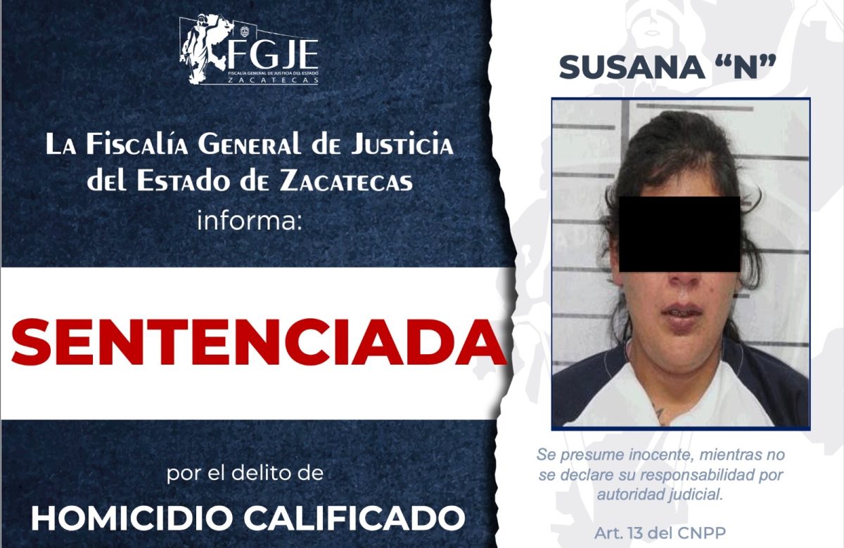 Mujer recibe 60 años de prisión por doble homicidio en Guadalupe