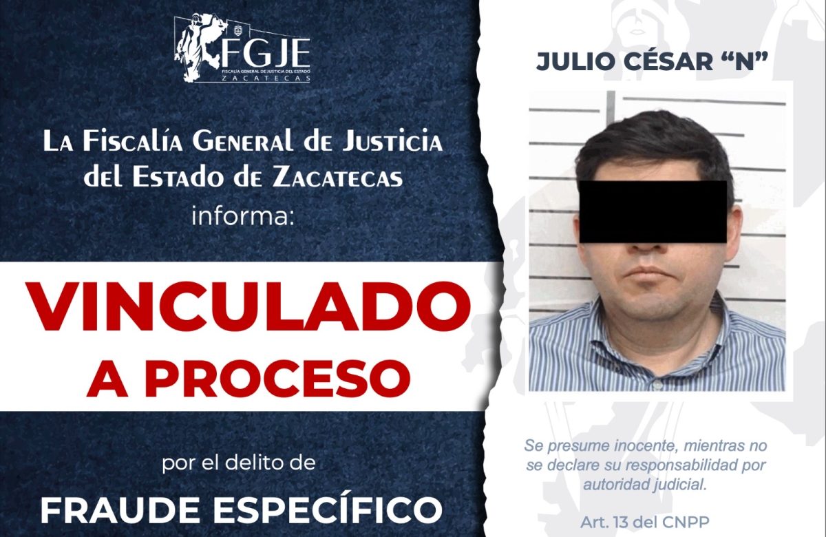 Vincula a proceso a Julio César N por el delito de fraude