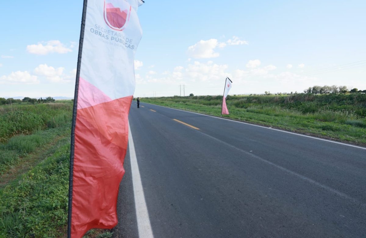 Inaugura Gobernador David Monreal rehabilitación del tramo carretero Calera–Santiaguillo, con inversión superior a 21.7 mdp