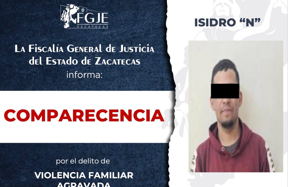 Detienen a tres personas en Zacatecas por violencia familiar, violación y trata de personas