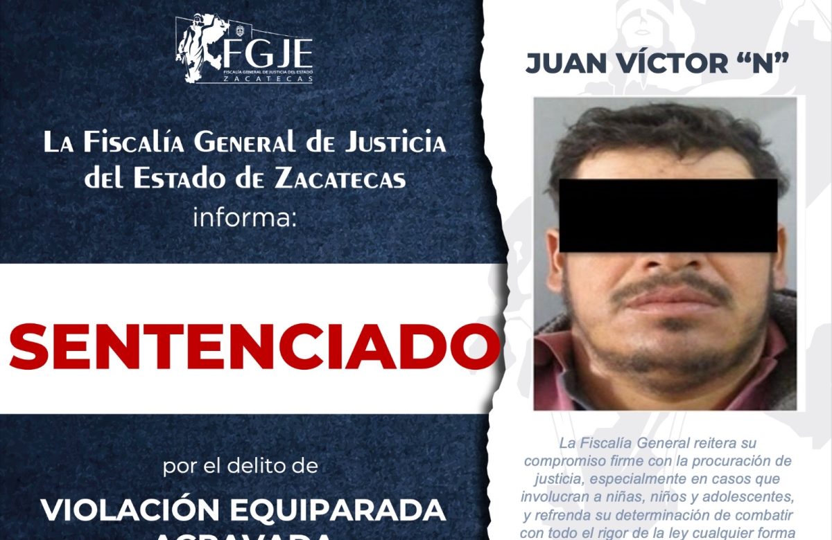 ¡15 años tras las rejas! Sentencias a sujeto por violación equiparada contra una menor de edad