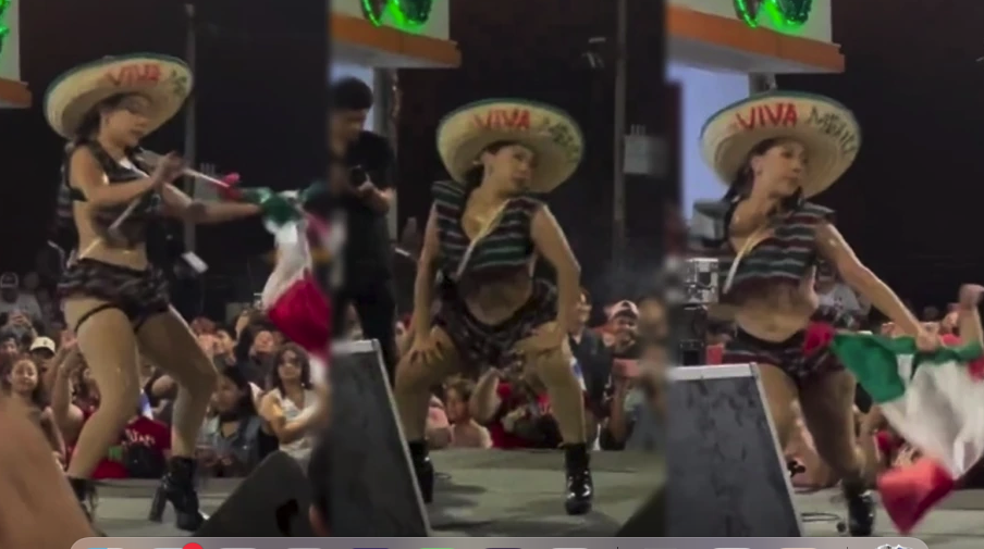 Polémica en Chiapas: bailarina usa la bandera de México en espectáculo del Grito de Independencia