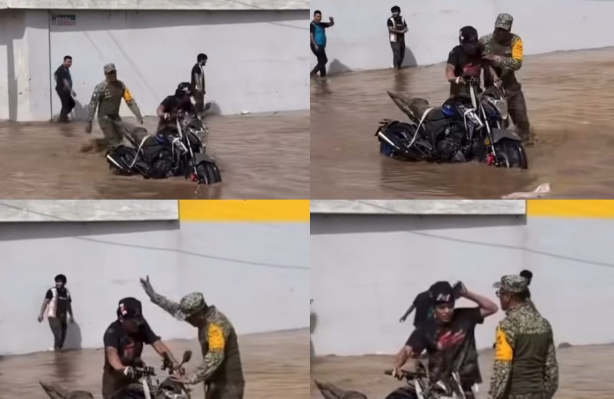 Saquean Elektra; Militar evita que se lleven moto