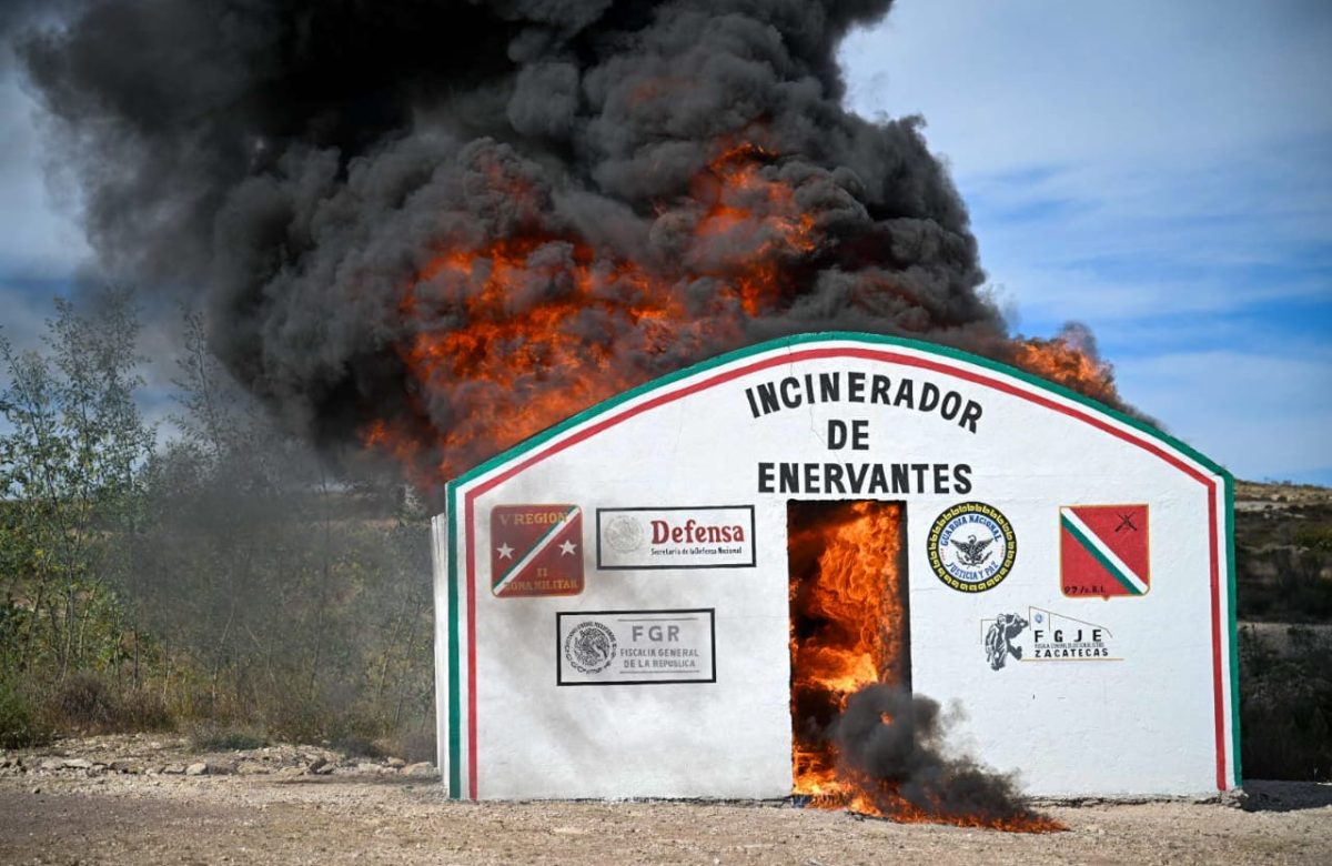 Incineran más de 1.6 toneladas de droga; Rodrigo Reyes destaca uno de los mayores golpes al narco en Zacatecas