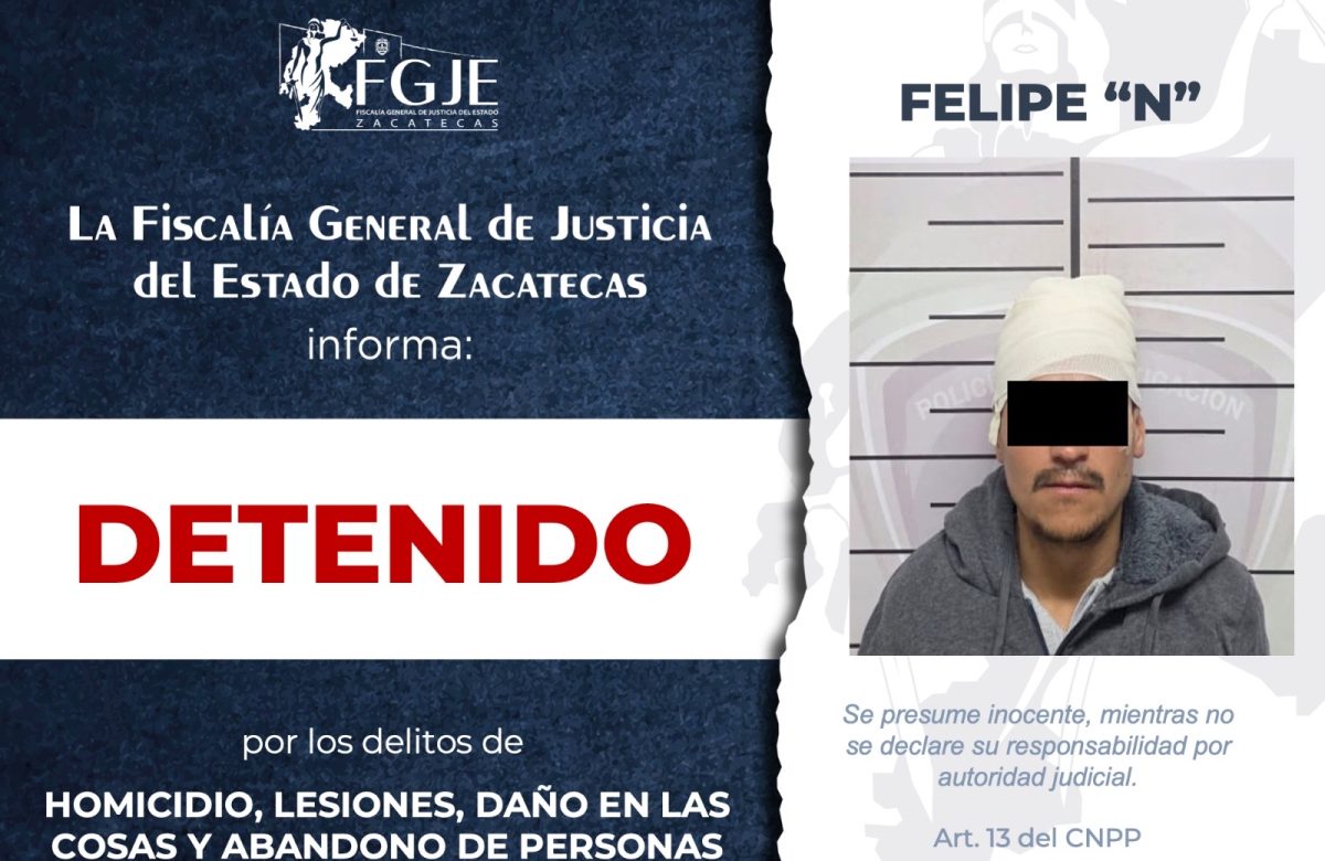 Cae responsable de mortal accidente en la Zacatecas–Fresnillo