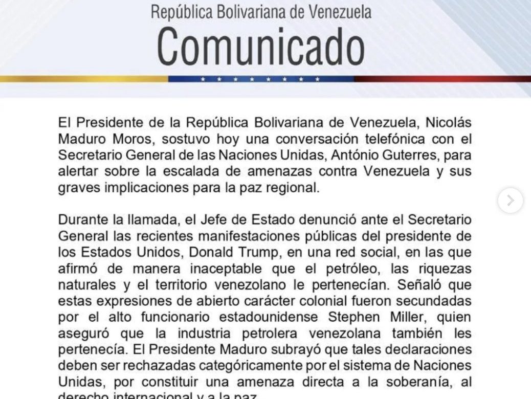 Denuncia Maduro a ONU “escalada de amenazas”