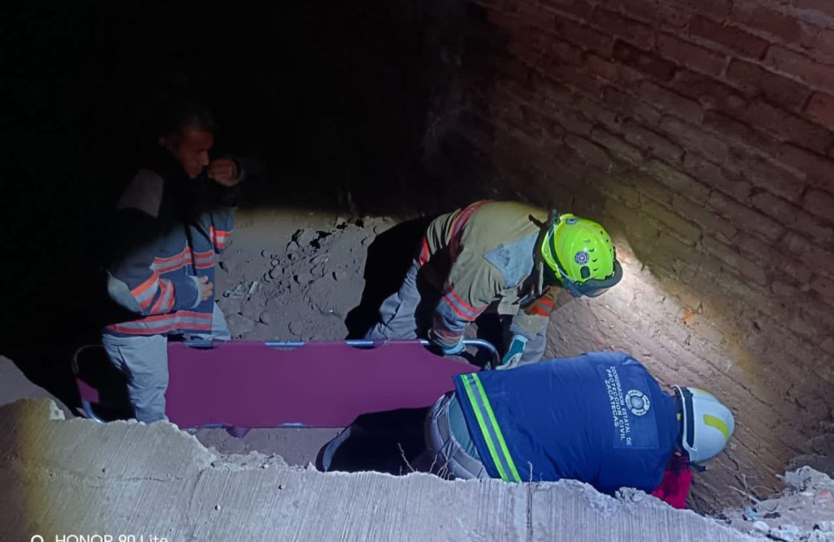 Cae a terreno baldío y desata operativo de rescate en Santa Rita