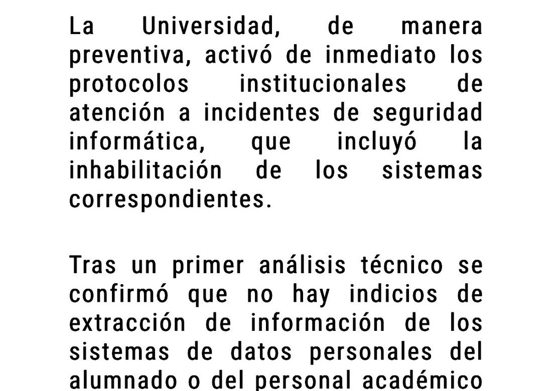 UNAM confirma hackeo a 5 de sus sistemas durante periodo vacacional