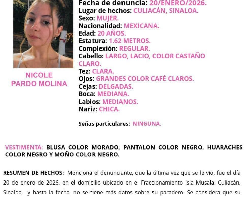Activan operativo por influencer Nicholette