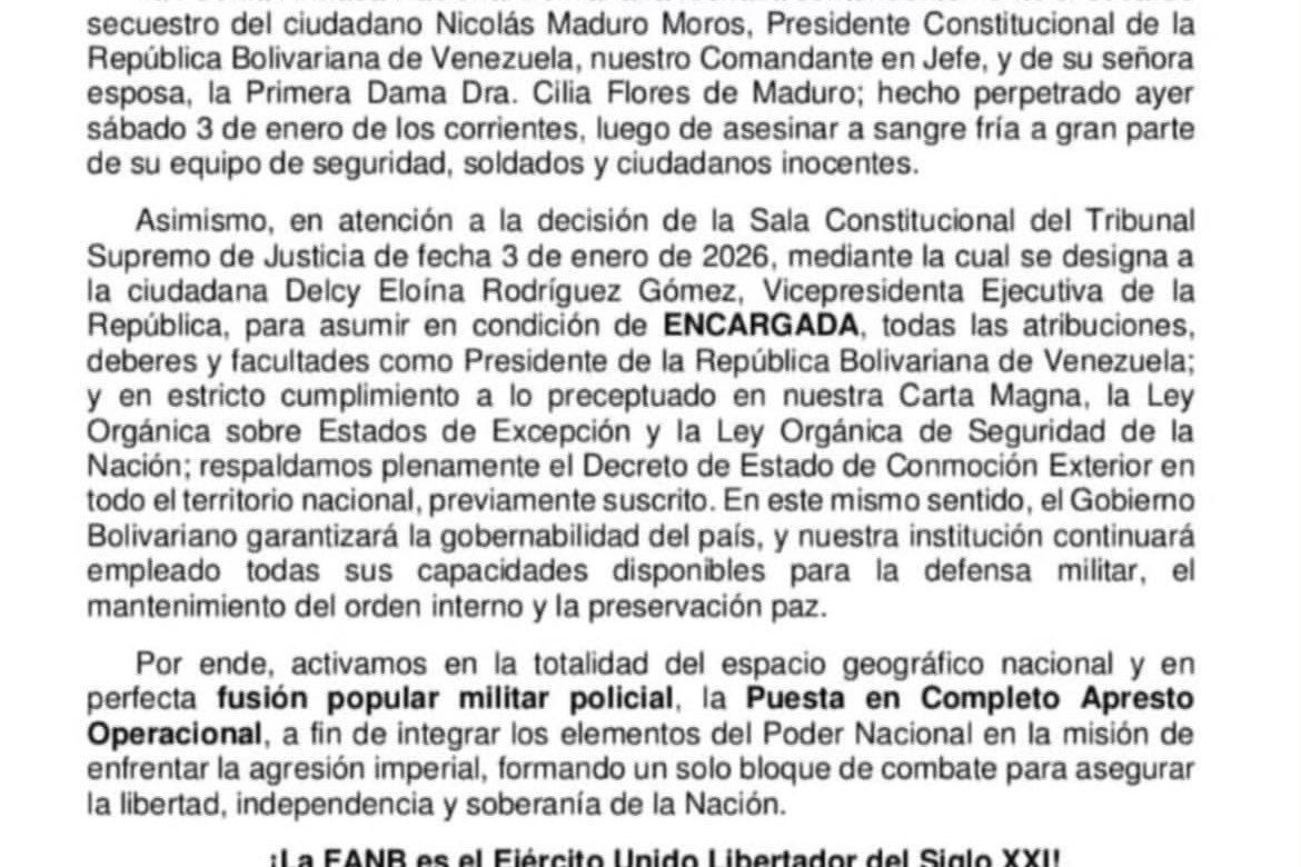 Bolivia rechaza captura de Nicolás Maduro