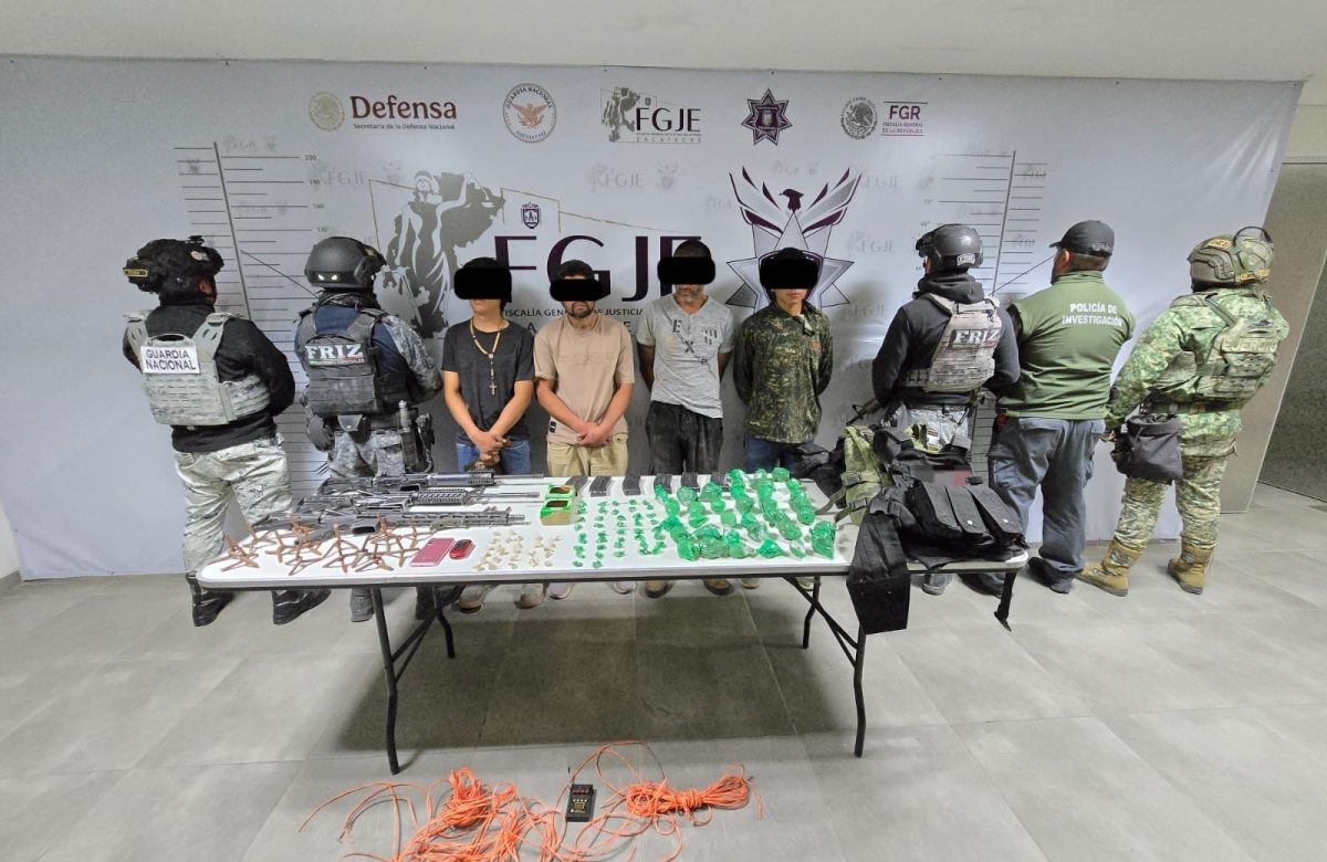 Cae célula criminal tras ataque a la FRIZ en Villanueva: 4 detenidos, armas, droga y explosivos asegurados