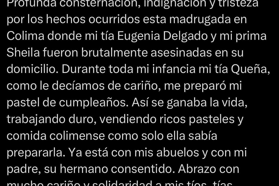 Matan a familiares de Mario Delgado en Colima