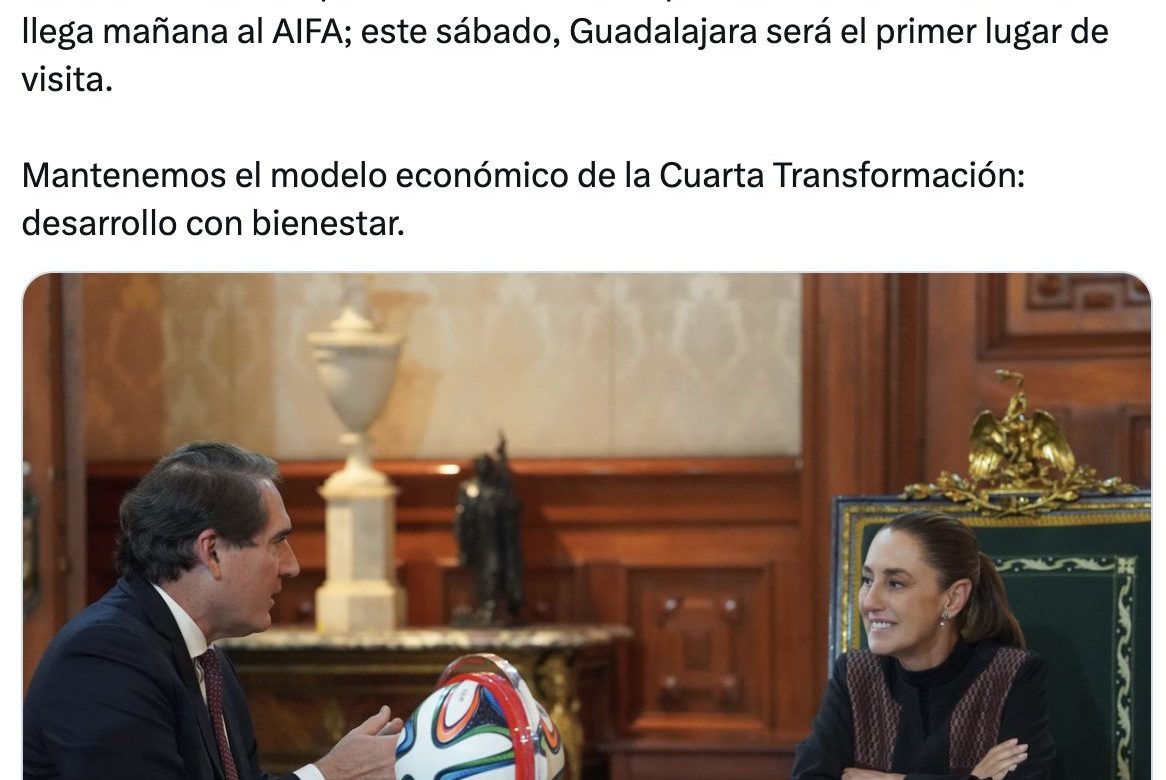 El trofeo de la Copa Mundial de Fútbol 2026 llega mañana al AIFA