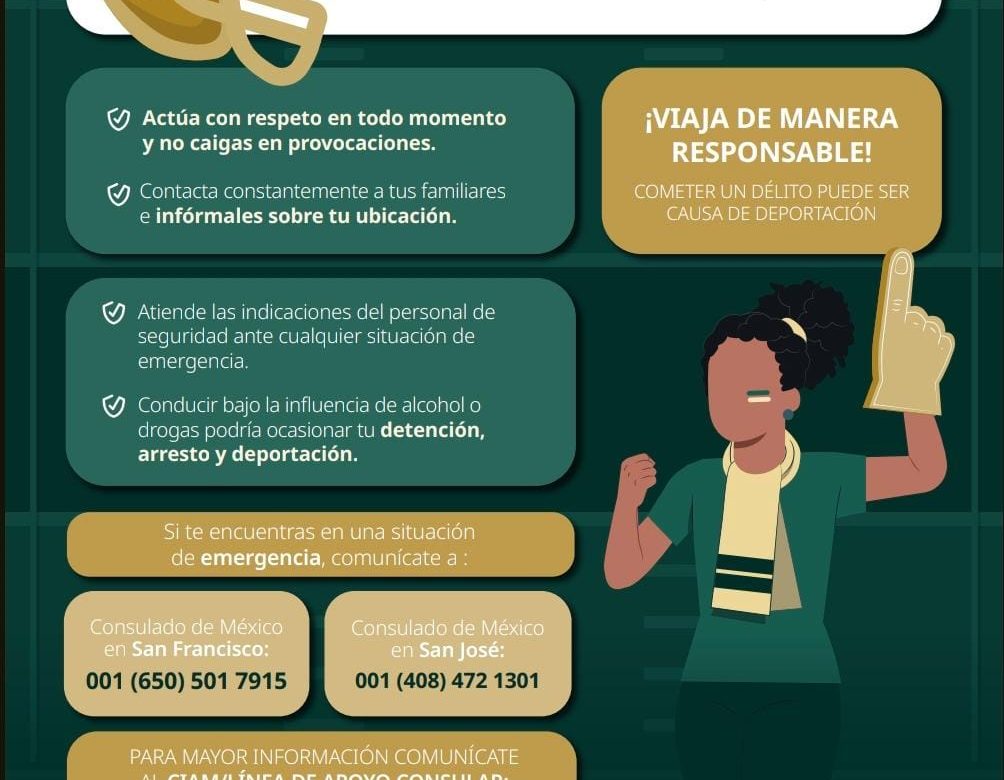 SRE emite recomendaciones a mexicanos para el Super Bowl 2026 en California