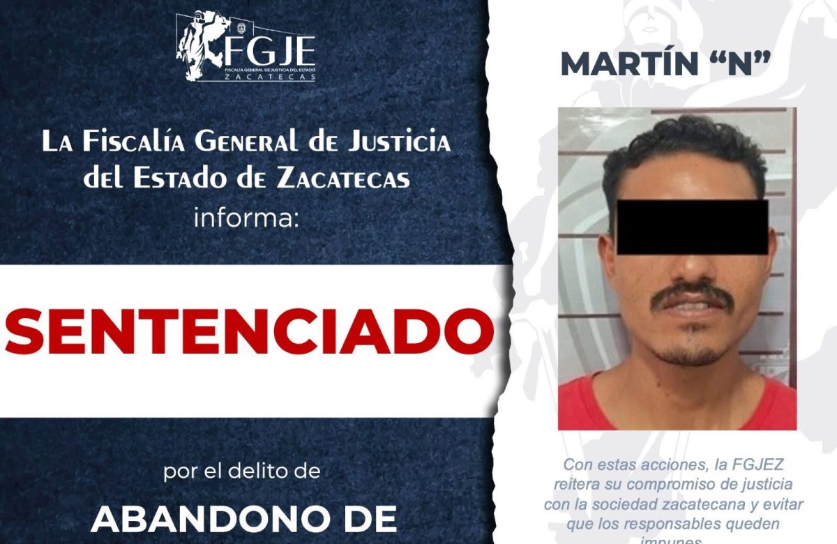 CONDENA POR NO PAGAR PENSIÓN ALIMENTICIA: FGJEZ LOGRA SENTENCIA POR ABANDONO DE FAMILIARES