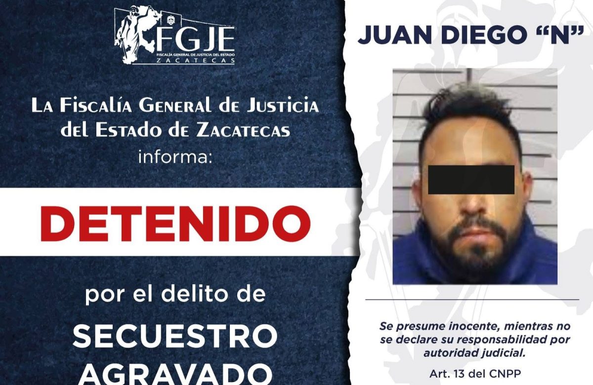 Detienen a director de la Policía Municipal de Tlaltenango por secuestro agravado