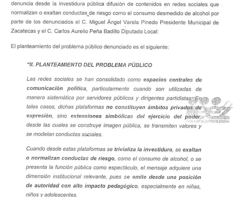Piden al IEEZ pronunciarse contra Miguel Varela por mensajes en redes y consumo de alcohol