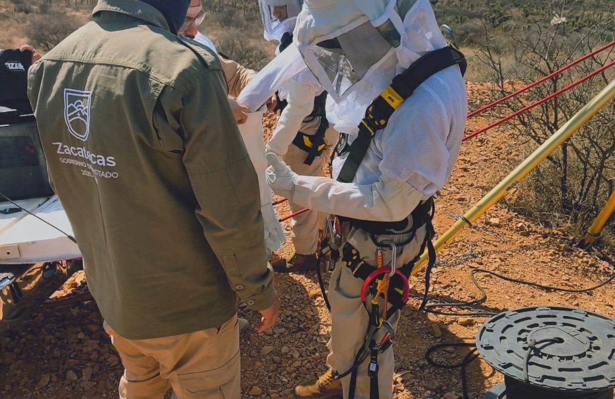 Búsqueda en tiros de mina en Guadalupe deja resultados positivos; despliegan operativo forense con drones y rapel