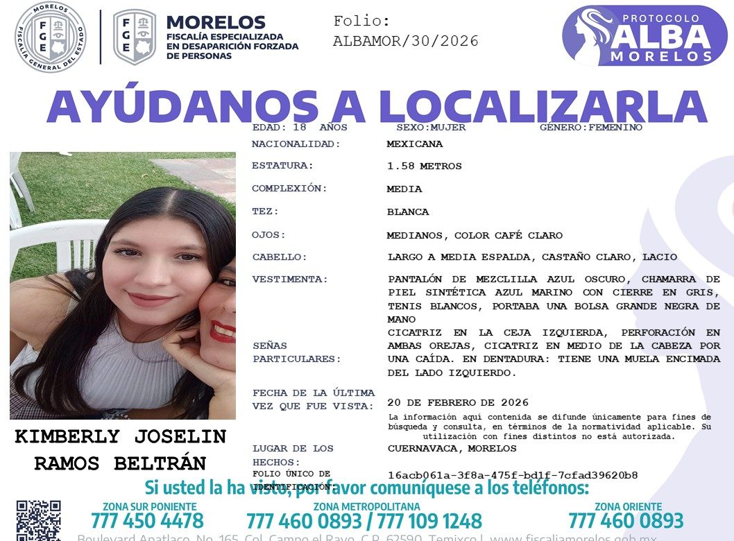 Exigen justicia por Kimberly Joselin Ramos Beltrán en Morelos