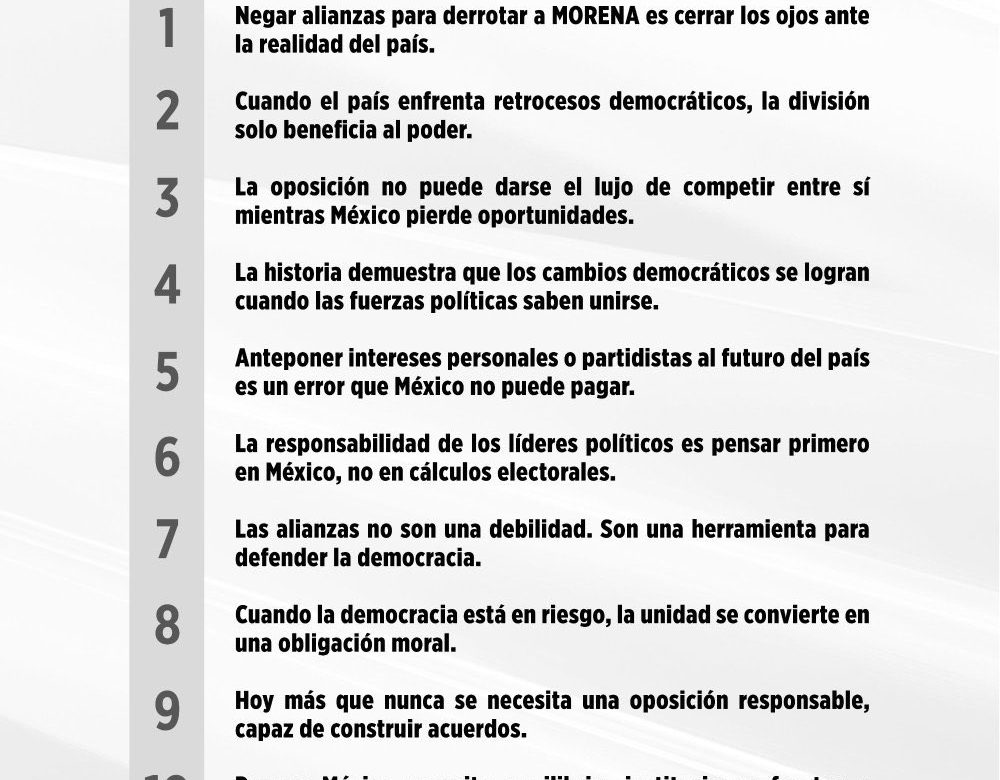 PRI llama al PAN y MC a construir una coalición