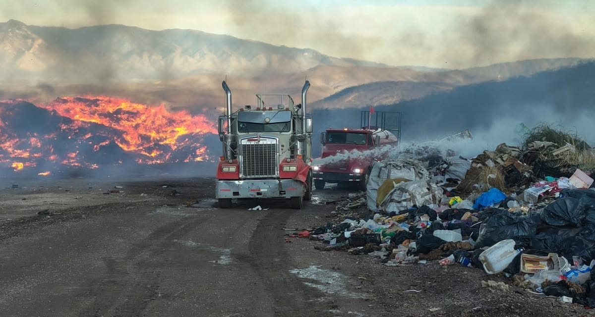 Incendio continúa activo en basurero municipal de Concepción del Oro; reportan 70% de control