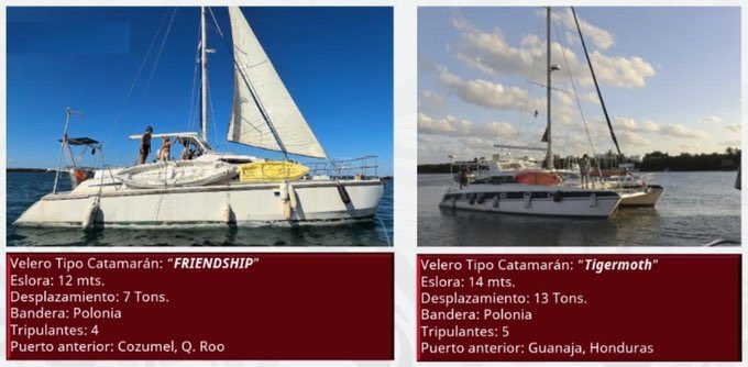 Ubican embarcaciones en el Caribe