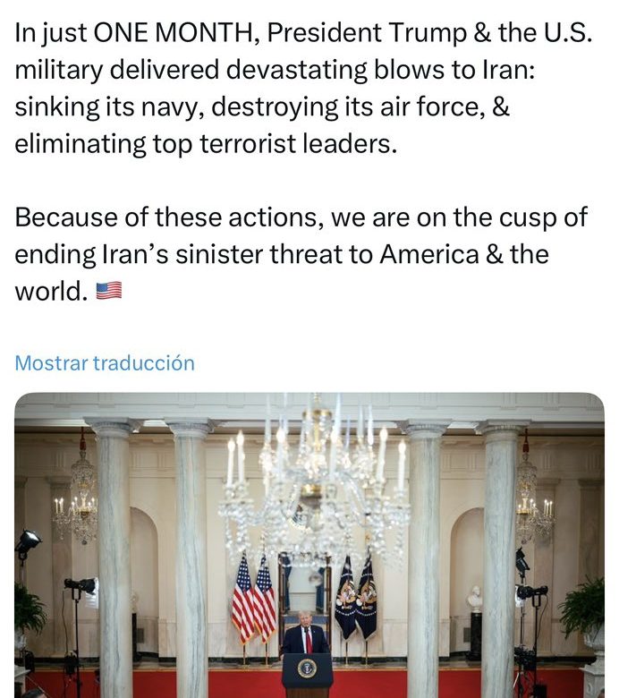 Presume Casa Blanca ataques contra Irán