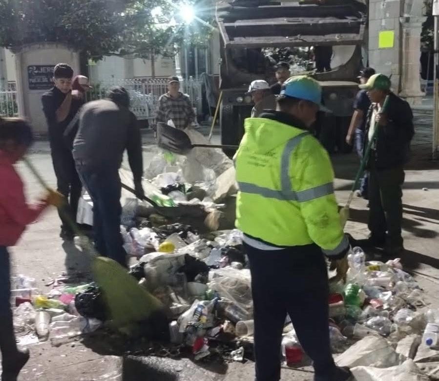 Más de 130 toneladas de basura dejó la fiesta en Jerez; activan operativo especial de limpieza