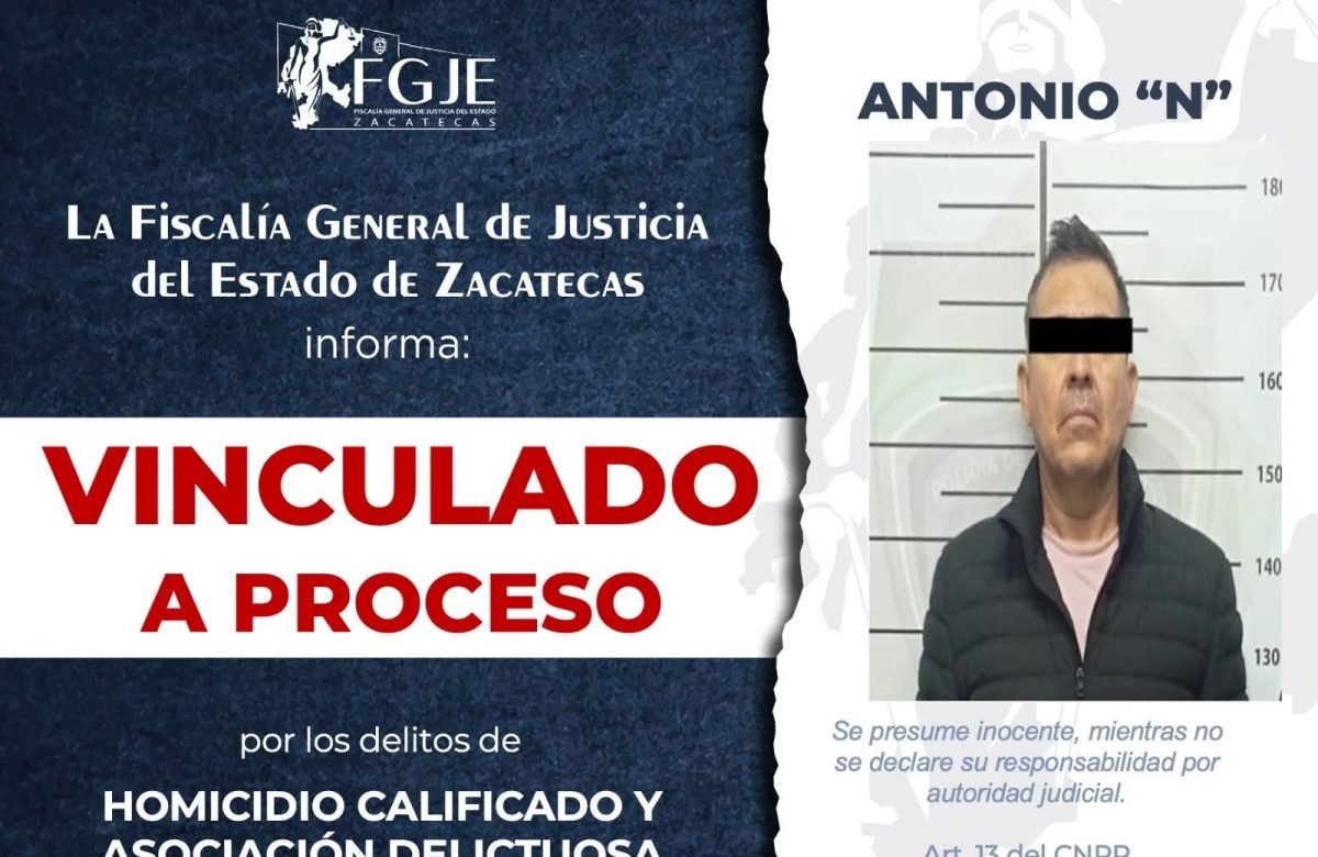 Lo vinculan por homicidio en Fresnillo; habría ayudado a trasladar restos de la víctima
